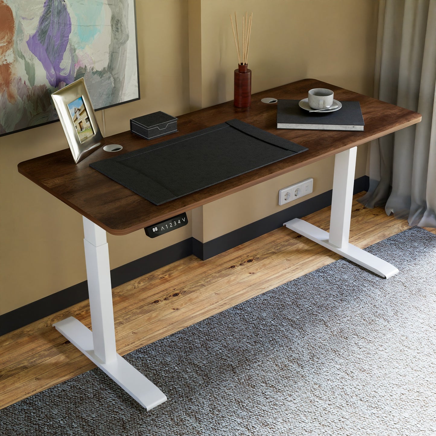 O-Flex Tek Motorlu Elektrikli Yükseklik Ayarlı Masa