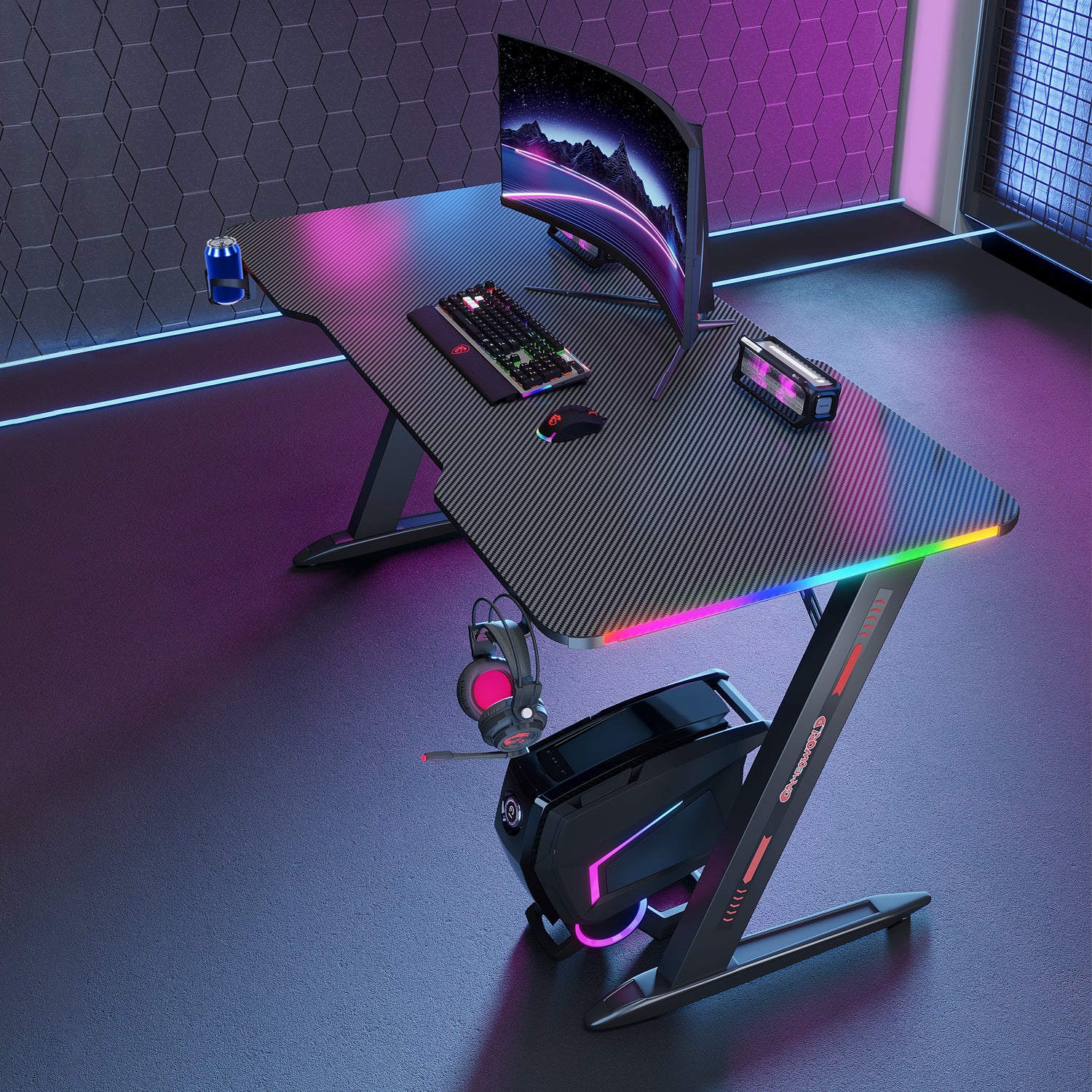 Thunder RGB Aydınlatmalı Oyuncu Masası