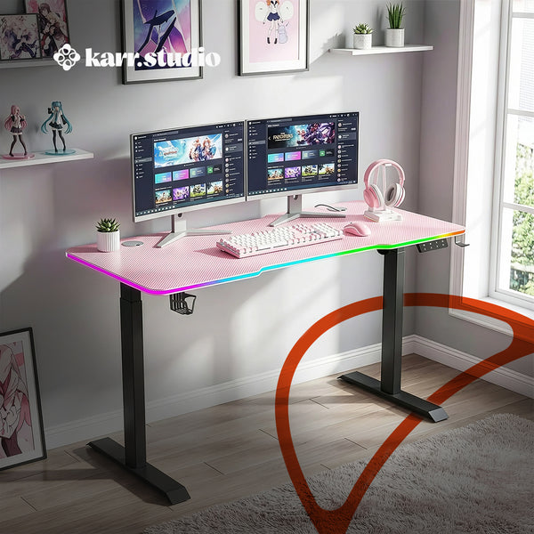 G-Flex RGB Aydınlatmalı Elektrikli Yükseklik Ayarlı Oyuncu Masası