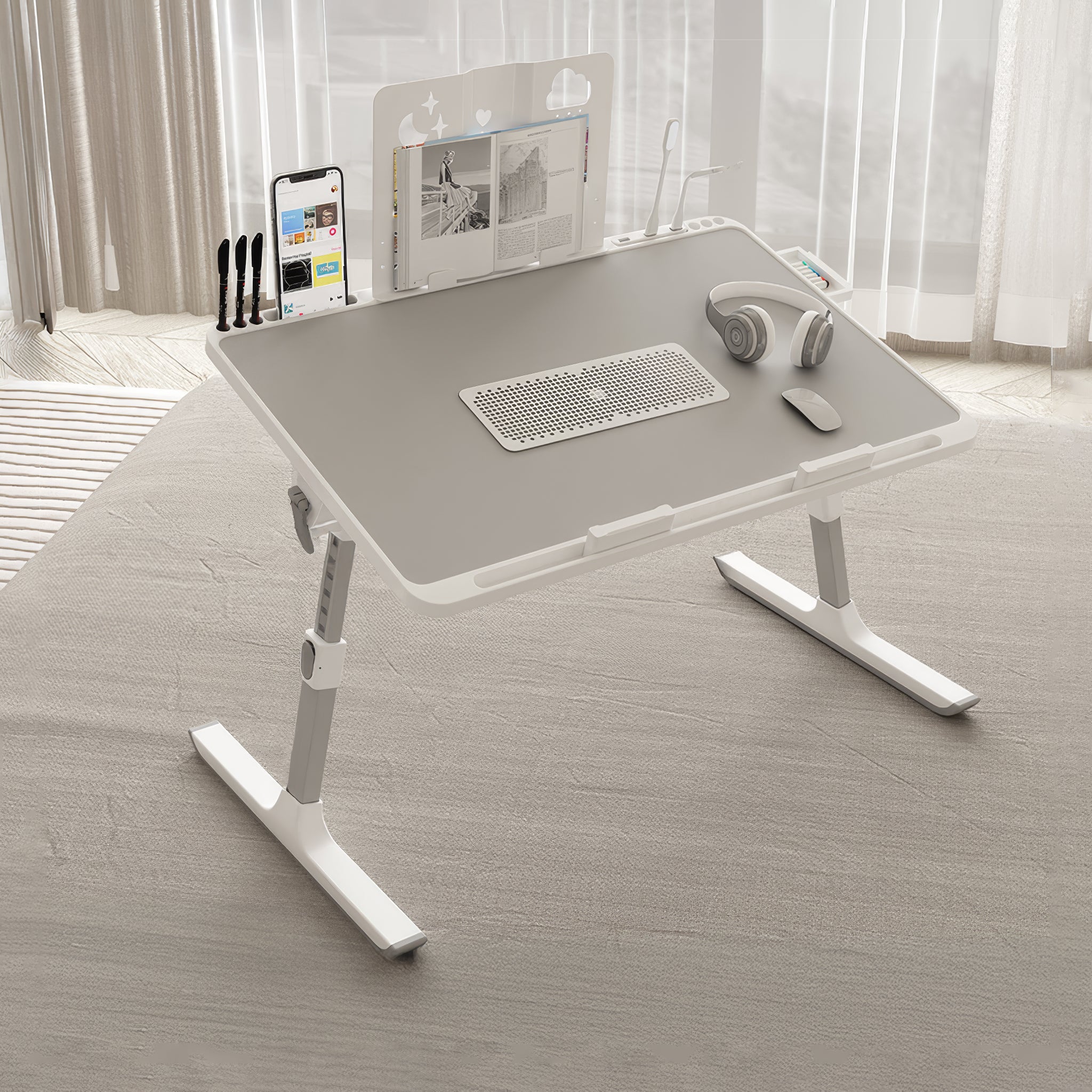 Move N3 Yükseklik Ayarlı LED Aydınlatmalı Laptop Sehpası