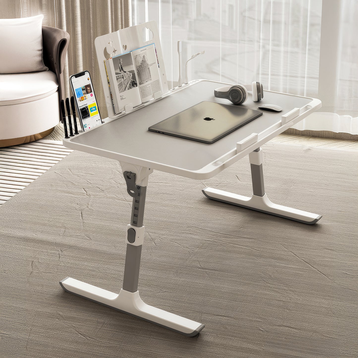 Move N3 Yükseklik Ayarlı LED Aydınlatmalı Laptop Sehpası